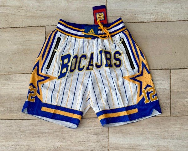 Producto - Short NBA Boca Juniors Blanca con detalles azules y amarillos