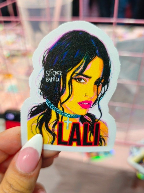 Producto - Sticker lali edición vinilo transparente