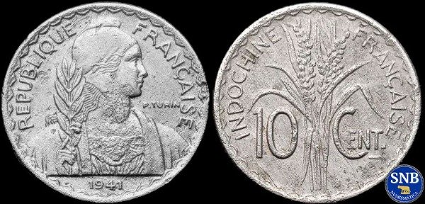 Producto - Indochina Francesa - 20 Céntimos (1941) KM #21.1 - Ocupación Japonesa