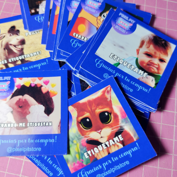 Producto - 100 Tags de Memes Virales (6x6cm) - 3