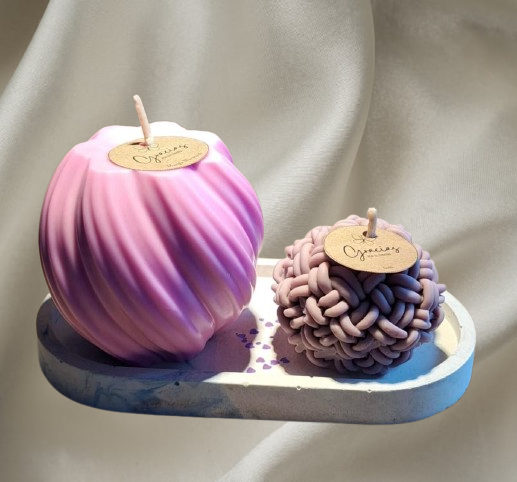 Producto - Velas de Molde x 2 con base violeta