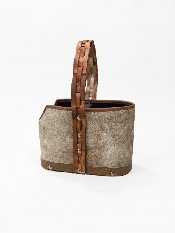 Producto - Art 1134 Canasta simple uruguaya con pelo Marron claro