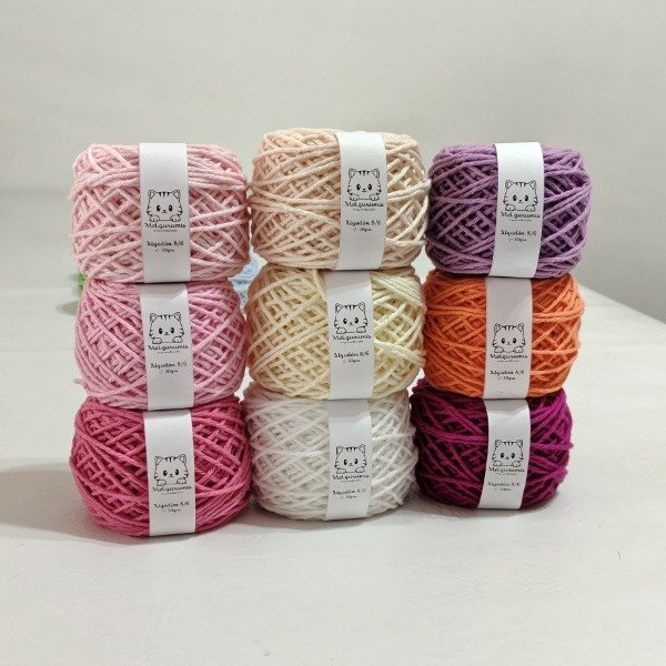Producto - Combo Hilo de algodón 8/6 - 9 ovillos de 30 grs