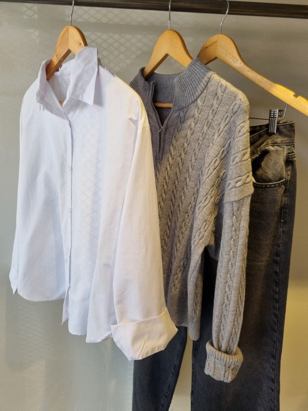 Producto - Camisa poplin blanca