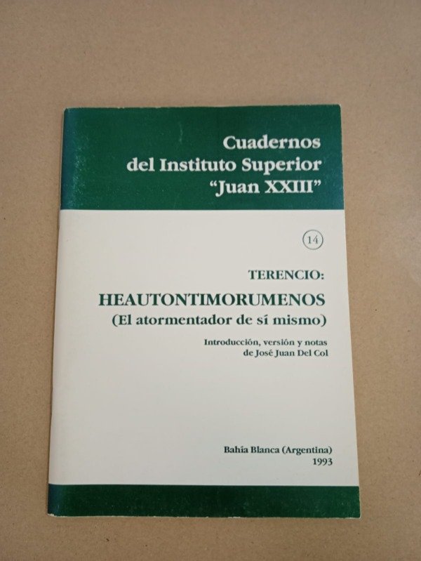 Producto - Terencio Heautontimorumenos - José Juan del Col - Juan XXIII 1993