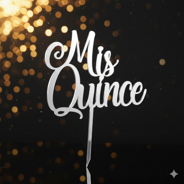 Producto - Topper Mis Quince acrilico espejo