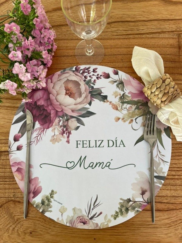 Producto - Pack x 24 Platos De Sitio De Papel "Dia De La Madre" - 0