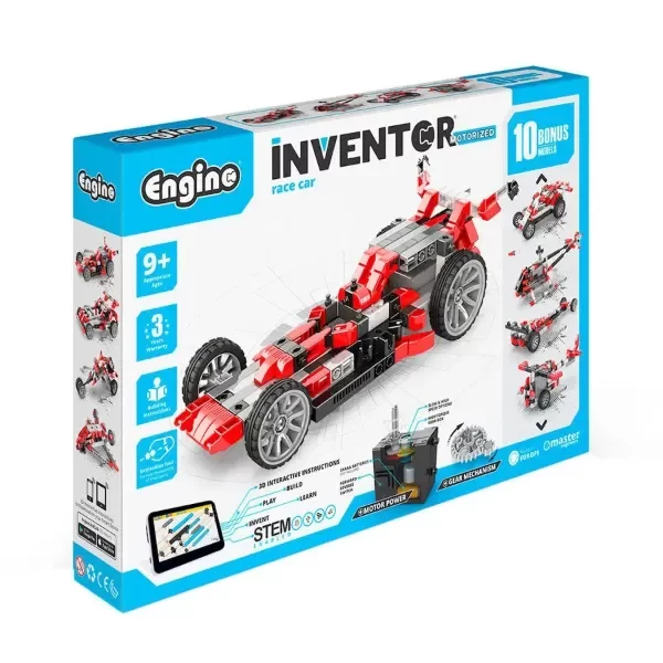 Producto - Engino Playset 42cm Inventor Mechanics Auto de Carrera 10 Modelos Para Armar