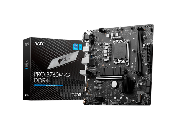 Producto - Mother skt 1700 (12va 13va gen) MSI PRO B760M-G -vga/hdmi/display port
