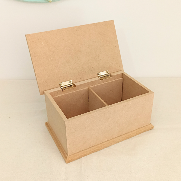 Producto - Caja de té tapa CIEGA x 2 div. - 1