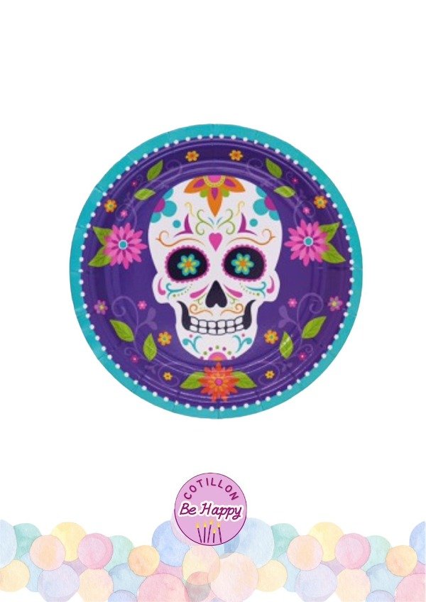Producto - Plato Calavera Mexicana x6un