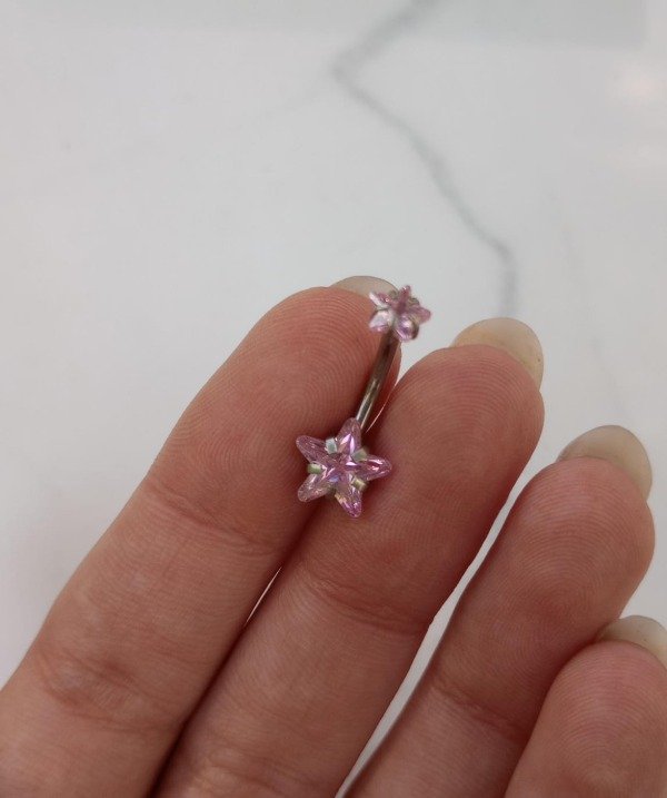 Producto - Piercing Ombligo Estrella - Rosa - 1