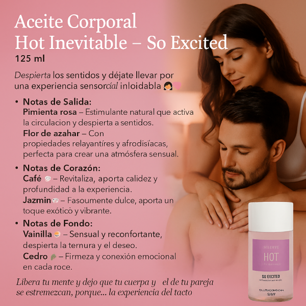 Producto - Aceite corporal Hot Inevitable para masajes 125ml Cod A14-16