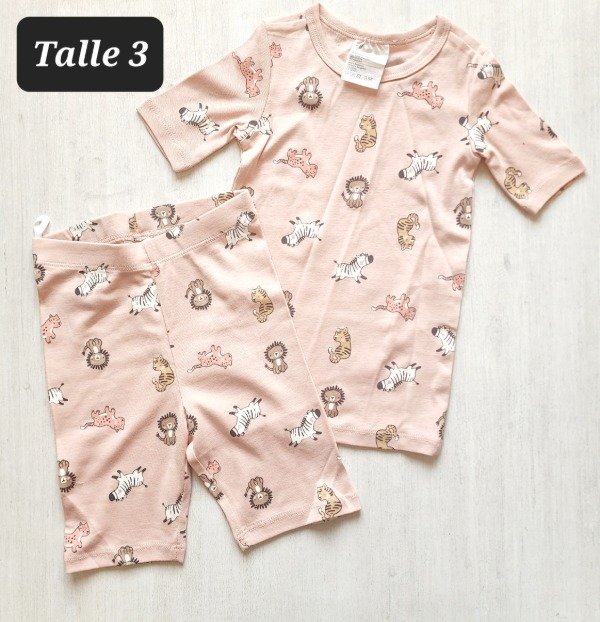 Producto - Pijama HYM 2 piezas talle 3 rosa selva