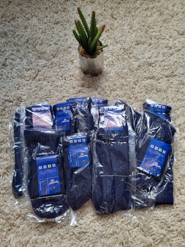 Producto - Medias Escolares de algodón - Via Atlantis azules (El precio es por docena)