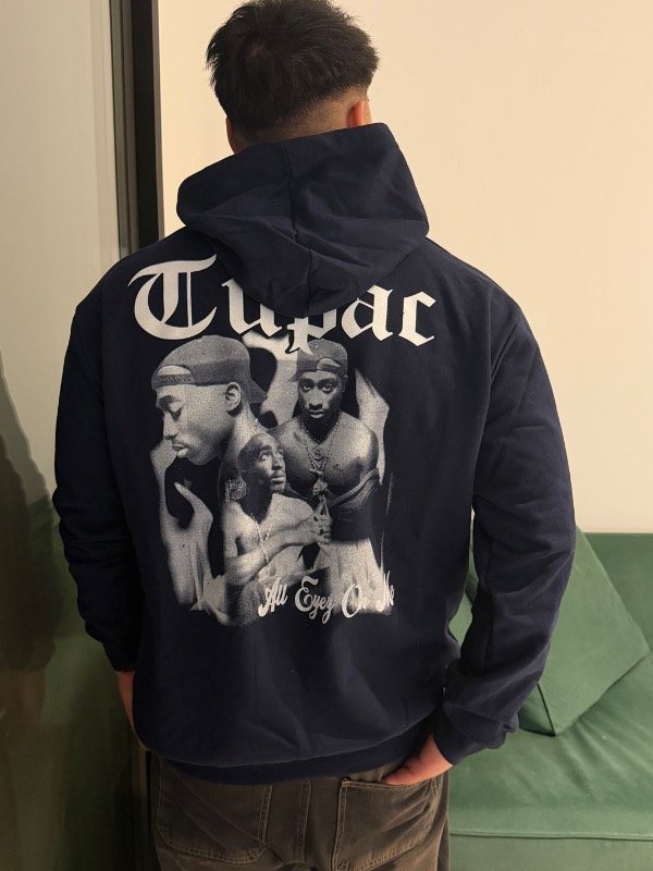 Buzo algodón frizado Tupac azul