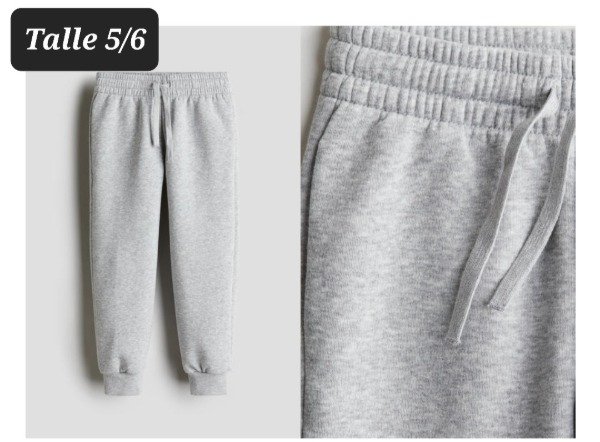 Producto - Pantalón con friza HyM talle 5/6 gris