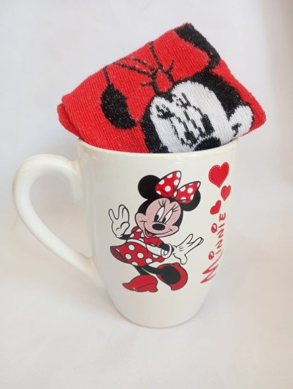 Producto - Taza Cerámica Minnie c/par medias
