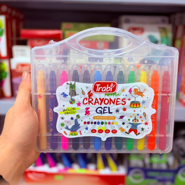 Producto - Valija de crayones Gel x12 con pincel - 0