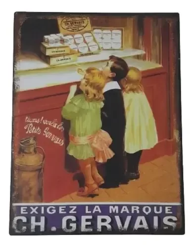 Producto - Cartel De Chapa Publicidad De Marcas Antiguas 33 X 25 Cm (2)