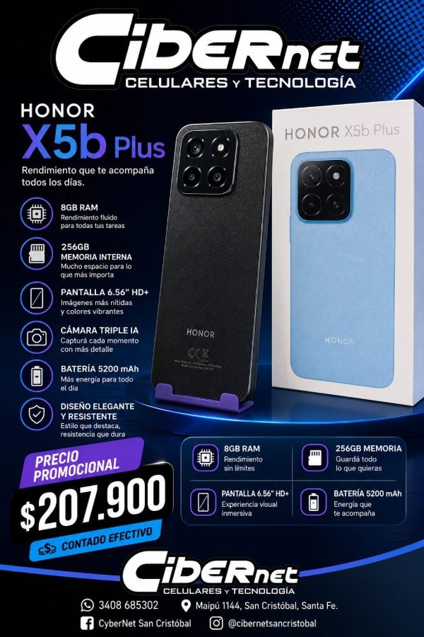Producto - Celular Honor X5b P lus 8/256 gb