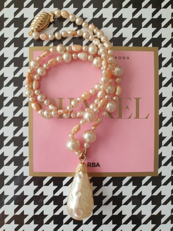 Producto - LUCERO Collar Pink Baby Pearls con Perlas y Gota