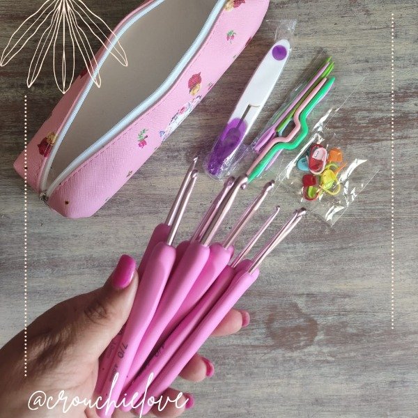 Producto - SET AGUJAS  ROSA ESTUCHE