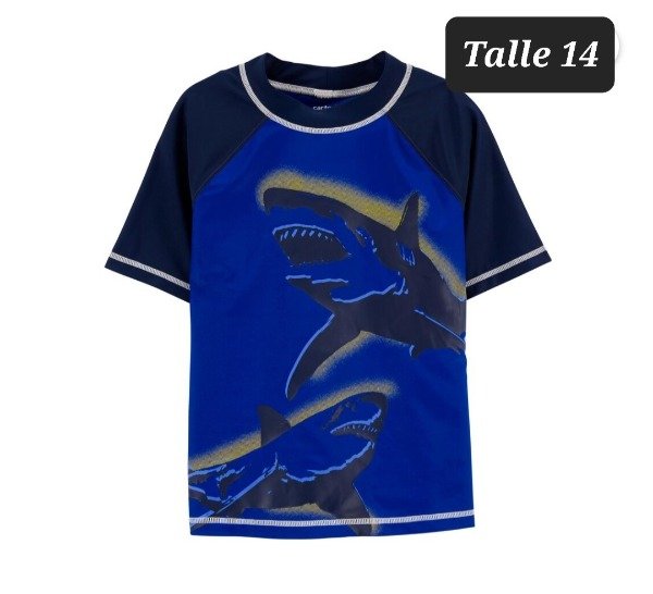 Remera Uv Carters talle 14  tiburon