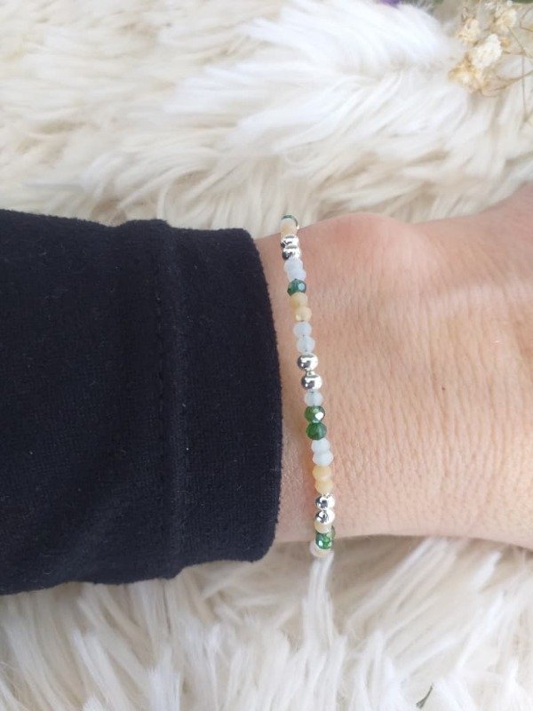 Producto - ABP0083 Pulsera Micropiedritas con Bolitas -B