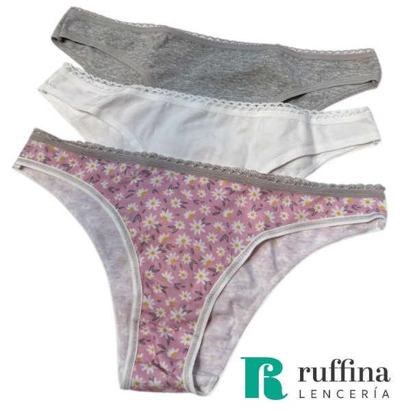 Producto - Pack x3 vedetina de algodón (talle 2) - Art. VED 003