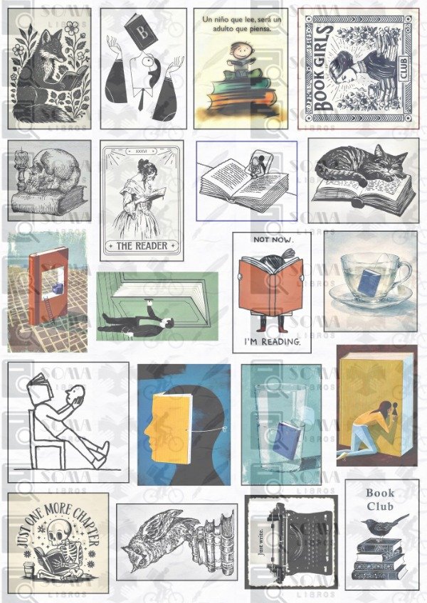 Producto - Stickers Calcomanias Literarios 01