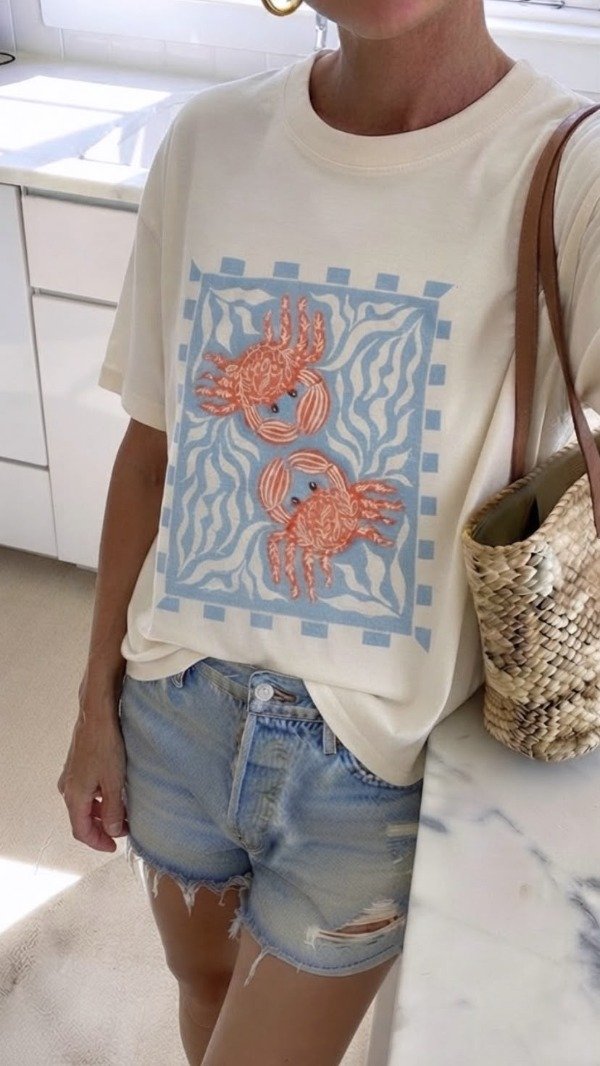 Producto - REMERON OVERSIZE NATURAL CANGREJOS