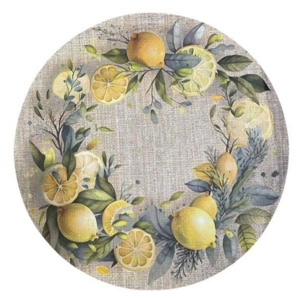 Producto - Platos de sitio de papel por 6 unidades Limón