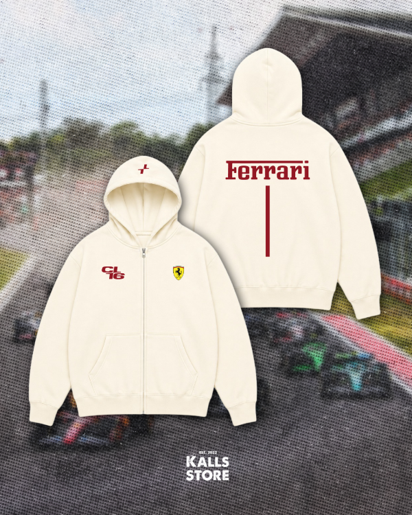 Producto - Campera cremita Charles Leclerc #team
