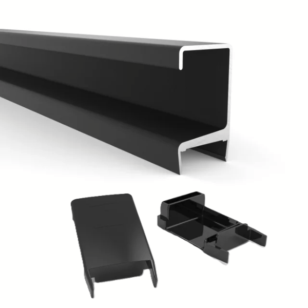 Producto - Perfil Manija C Negro x 3 mts Grupo Euro