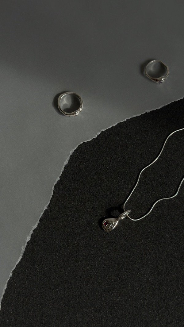 Producto - Collar plata único con piedras cubic - 0