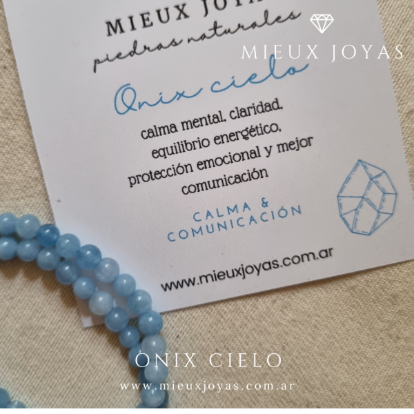 Producto - Pulsera Onix cielo - Calma y Comunicación