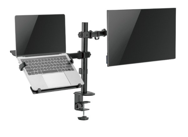 Producto - BRAZO DE ACERO REDRAGON TWIN PARA MONITOR Y NOTEBOOK