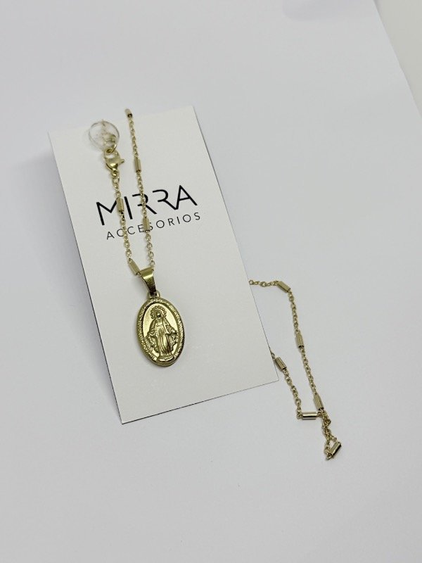 Producto - Collar Medalla Milagrosa   (ACERO DORADO) - 1
