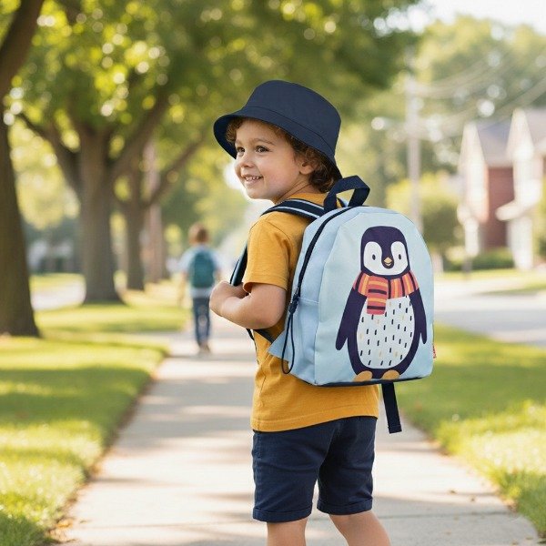 Producto - Mochila infantil Otto el pingüino.