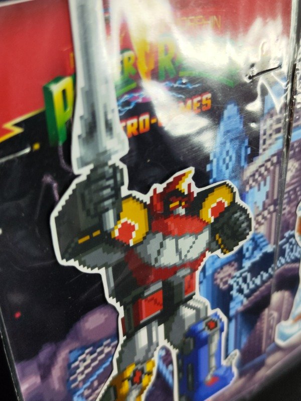 Producto - Set Sticker Megazord vs Cyclopsis 12 cm Mighty Morphin Power Rangers Retro Games - 4