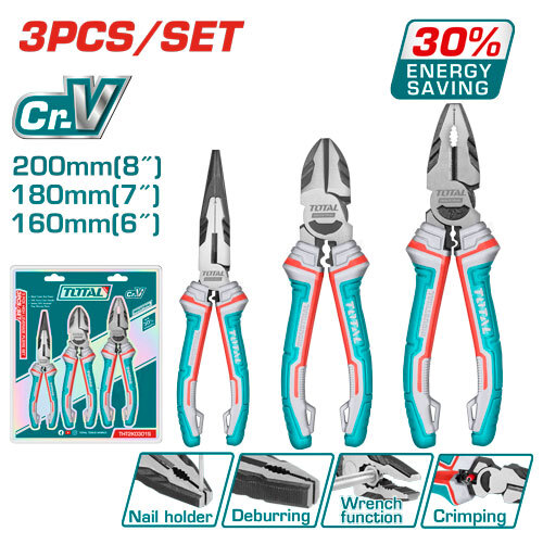 Producto - JUEGO DE ALICATES DE ALTO APALANCAMIENTO (3 PZS) - CRV - TOTAL