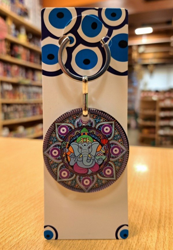 Producto - Llavero de Vidrio Mandala Elefante