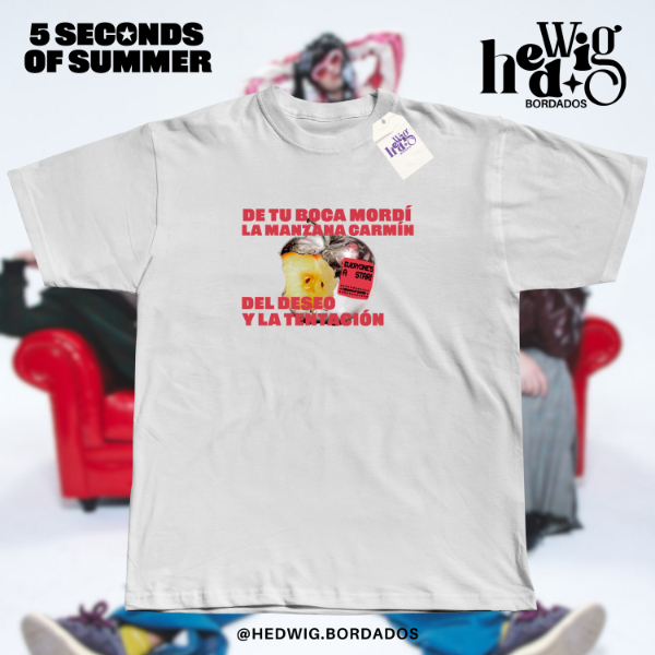 Remera 5sos bite the apple #2 - dtf
