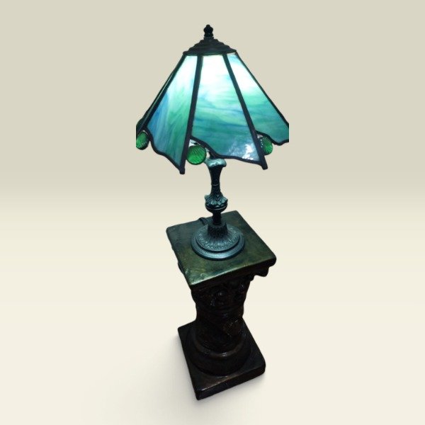 Producto - Lámpara de mesa Art Déco con pantalla estilo Tiffany - 2