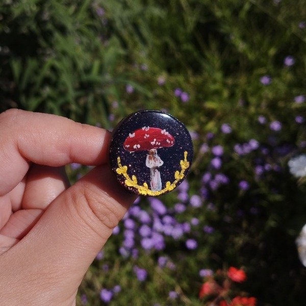Producto - Prendedor pintado a mano amanita muscaria