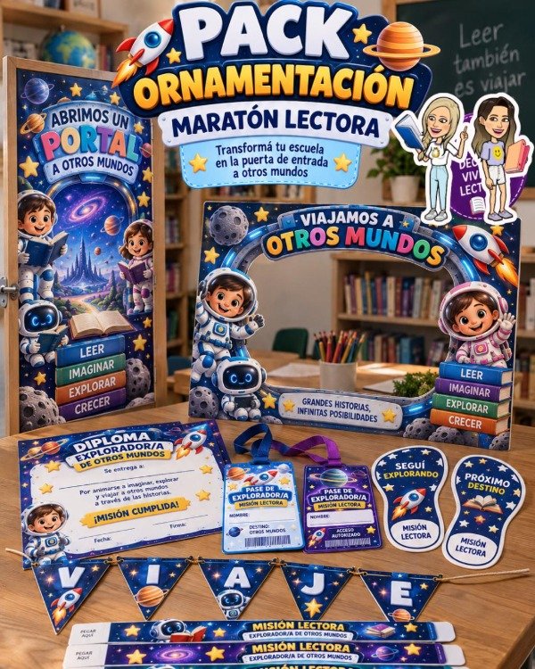 Producto - PACK ORNAMENTACIÓN. MARATÓN LECTORA