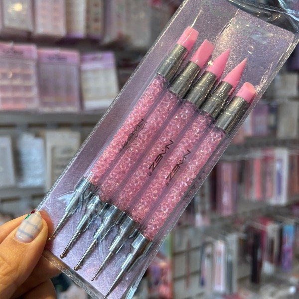 Producto - Set pincel de silicona + punteros Dotting Naez x5u