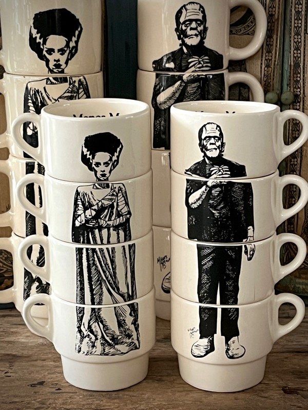 Producto - Taza Espresso Frankenstein y la Novia