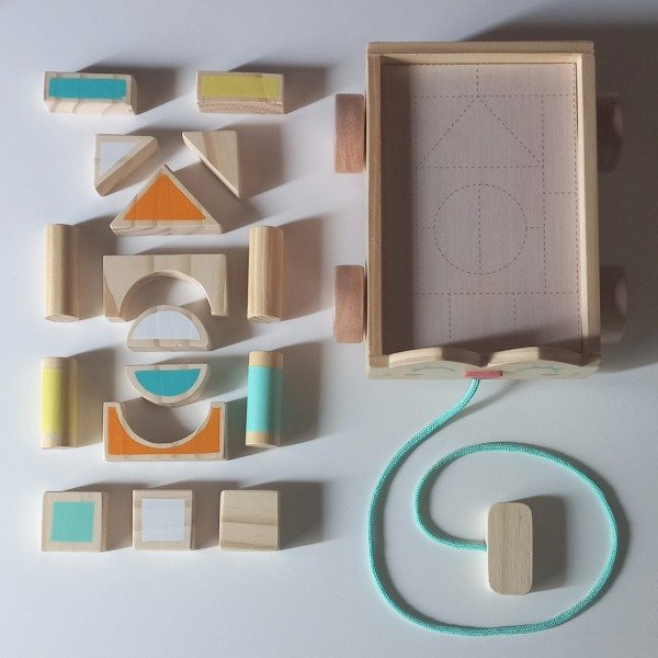 Producto - Carrito  con bloques de madera - 5